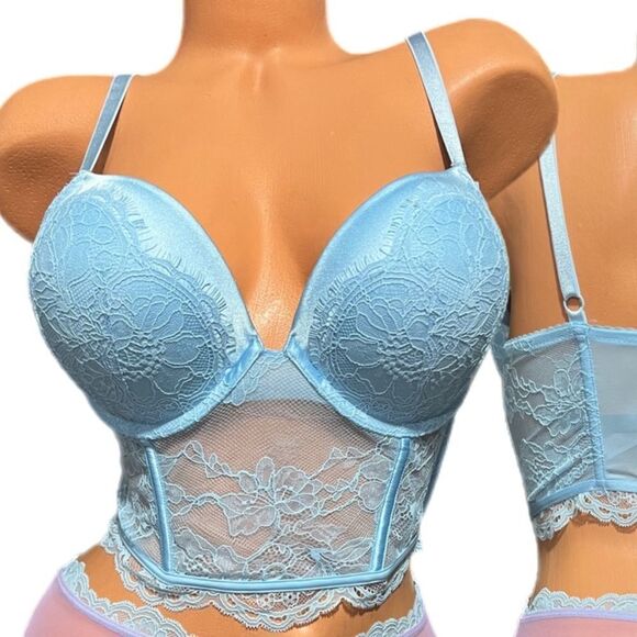Victorias Secret Very Sexy Bombshell Add-2-Cups Push Up Corset Top bra 34B - Picture 6 of 7